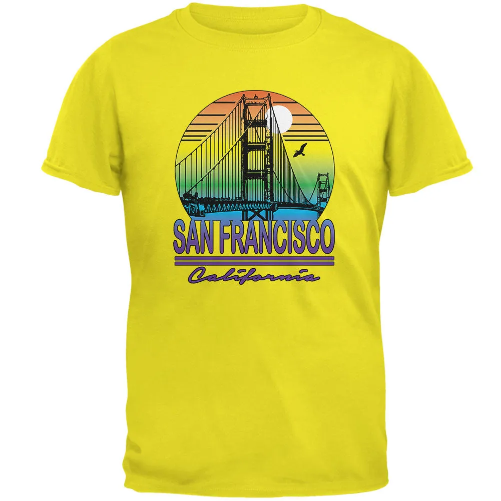 Bridge San Francisco California Rainbow Gradient Mens T Shirt sold by Old Glory
