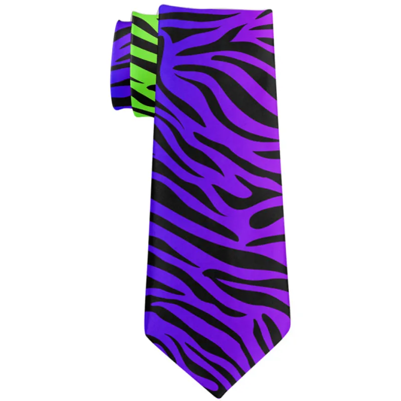 Rainbow Gay Pride Zebra Stripes All Over Neck Tie sold by Old Glory