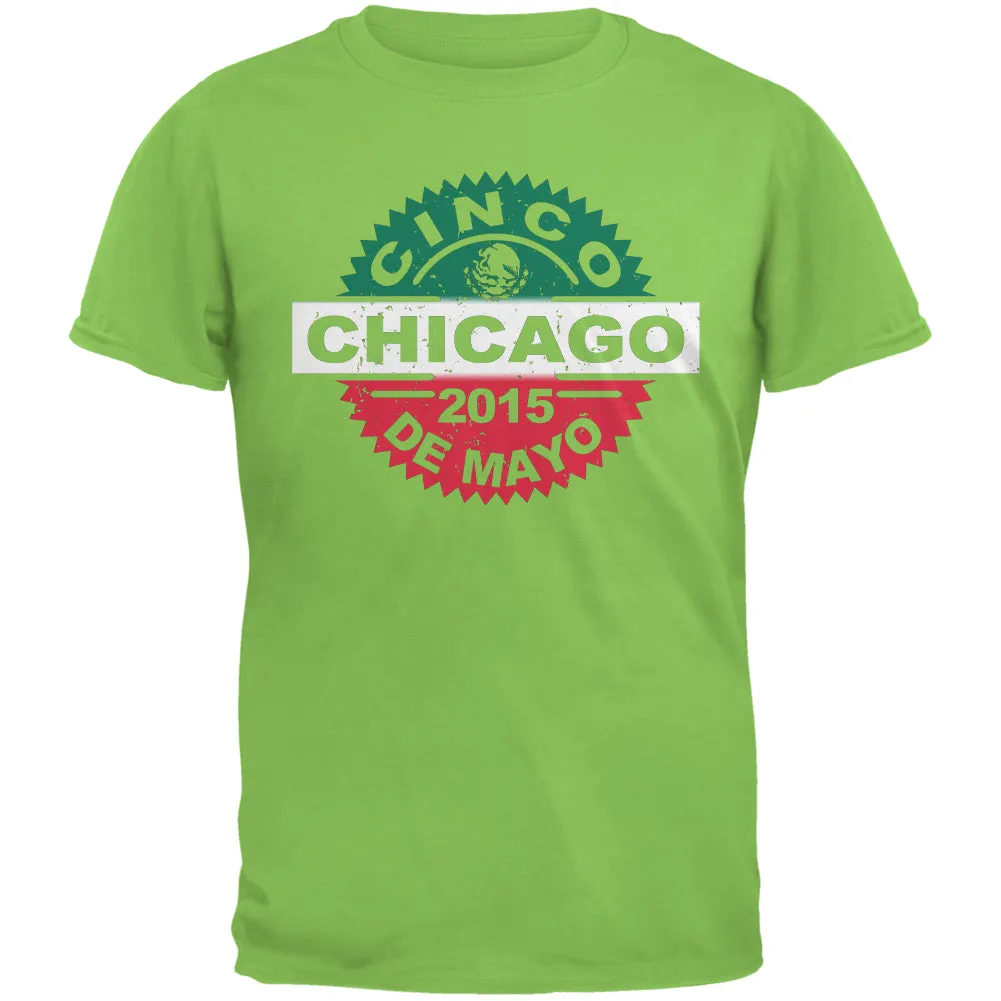 Cinco De Mayo - Chicago Lime Green Adult T-Shirt sold by Old Glory