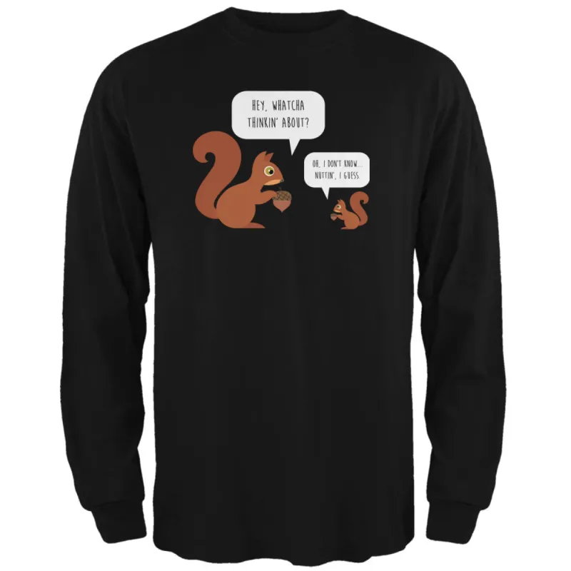 Autumn Squirrel Nut Pun Mens Long Sleeve T Shirt sold by Old Glory