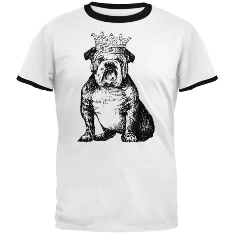 British Bulldog Crown Mens Ringer T Shirt sold by Old Glory
