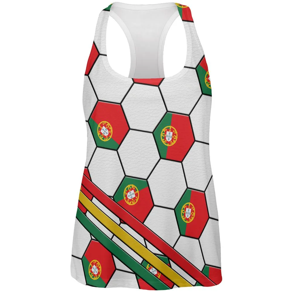 World Cup Portugal Soccer Ball All Over Womens Work Out Tank Top sold by Old Glory