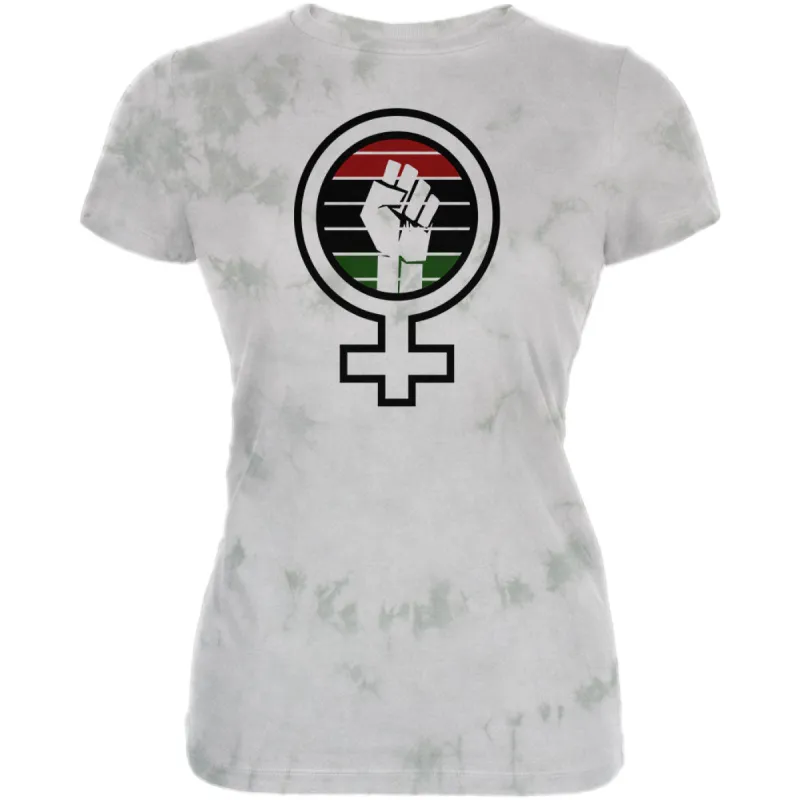 Feminist Raised First Afro-American flag Juniors Soft Blend T Shirt sold by Old Glory