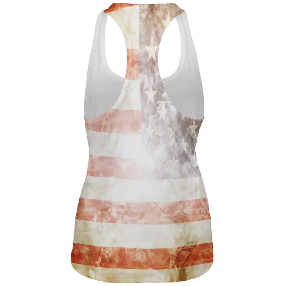 4th of July American Flag Star Spangled Banner All Over Womens Work Out Tank Top sold by Old Glory product image thumbnail 2