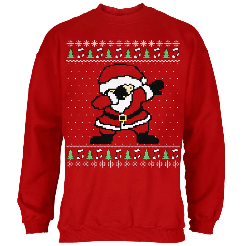 Ugly Christmas Sweater Dabbing Santa Claus Mens Sweatshirt sold by Old Glory