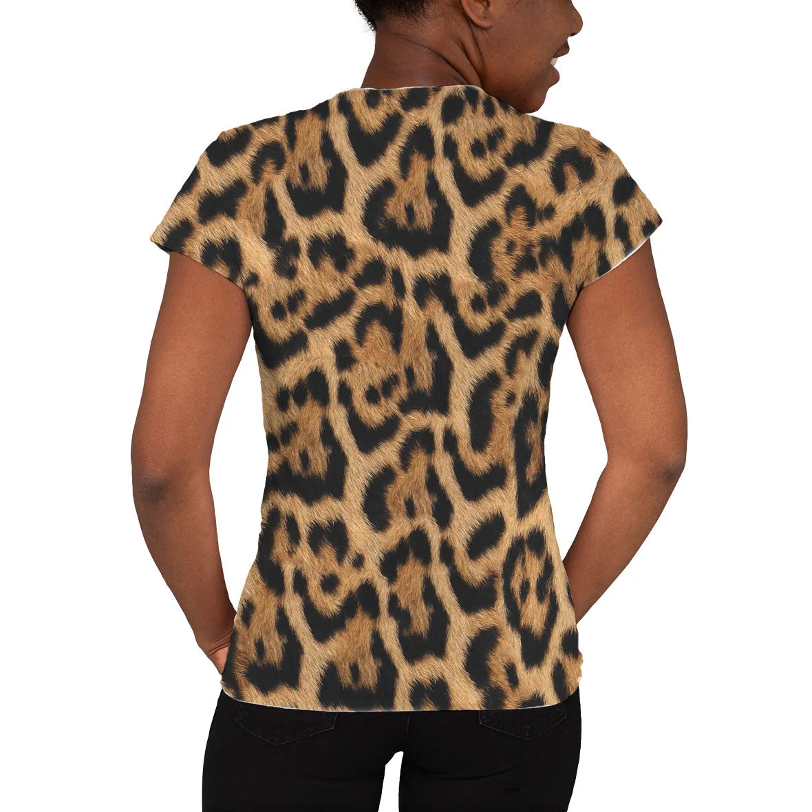 Halloween Costume Leopard Pattern All Over Womens Costume T Shirt with Leopard Ears Headband sold by Old Glory product image thumbnail 2