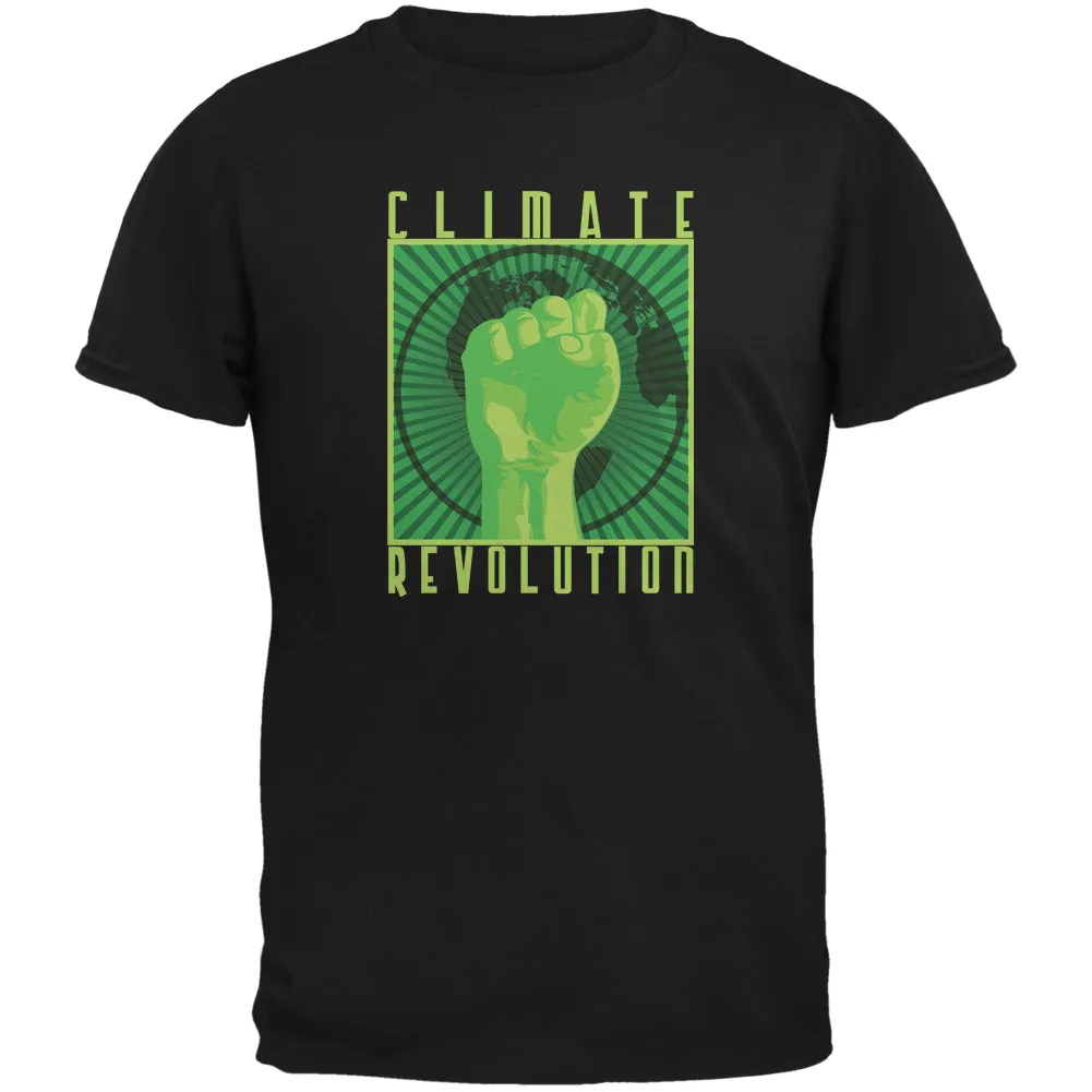 Earth Day Climate Change Revolution Black Adult T-Shirt sold by Old Glory