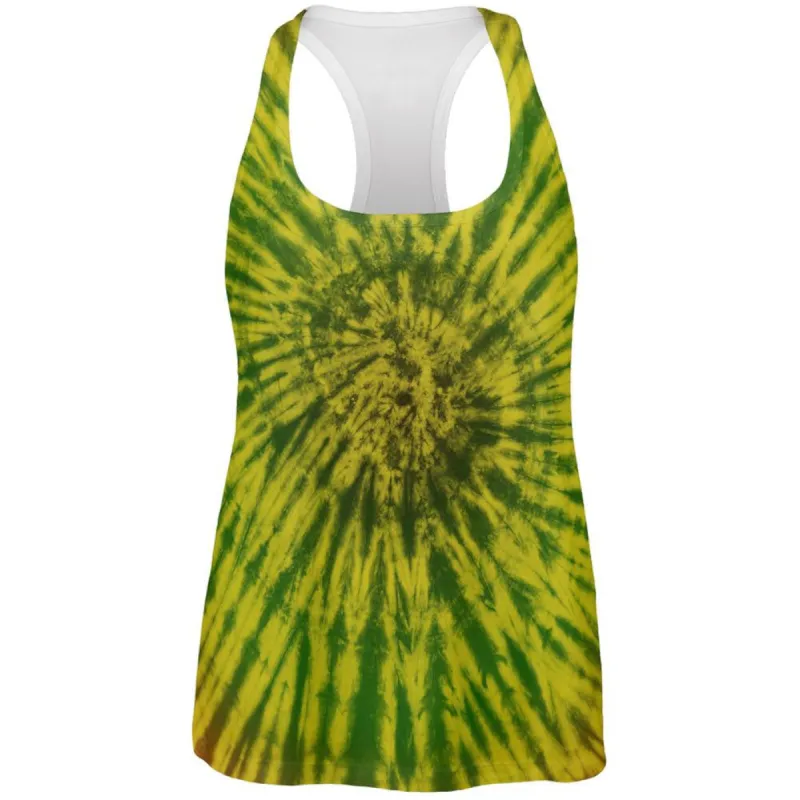 Rasta Tie Dye All Over Womens Work Out Tank Top sold by Old Glory