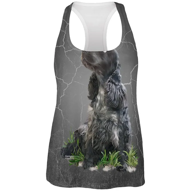 English Cocker Spaniel Live Forever All Over Womens Work Out Tank Top sold by Old Glory