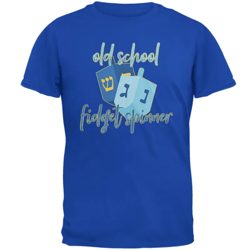 Hanukkah Dreidel Old School Fidget Spinner Mens Soft T Shirt sold by Old Glory