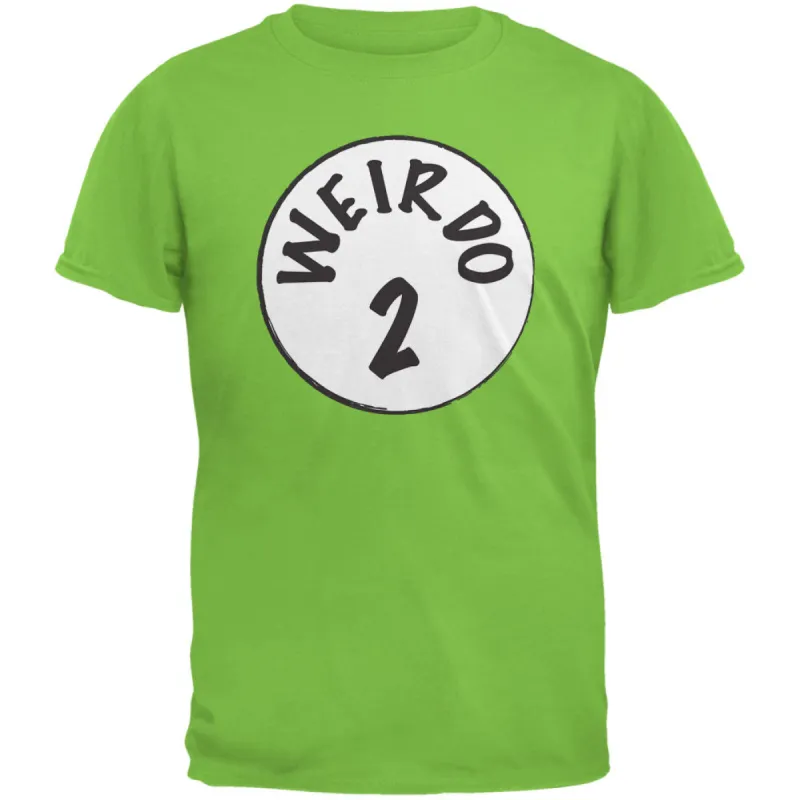 Halloween Weirdo 2 Two Lime Green Adult T-Shirt sold by Old Glory
