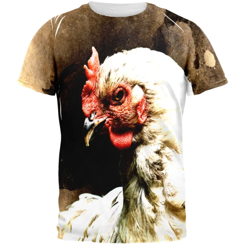 Queen Of The Barnyard Chicken All Over Mens T Shirt sold by Old Glory