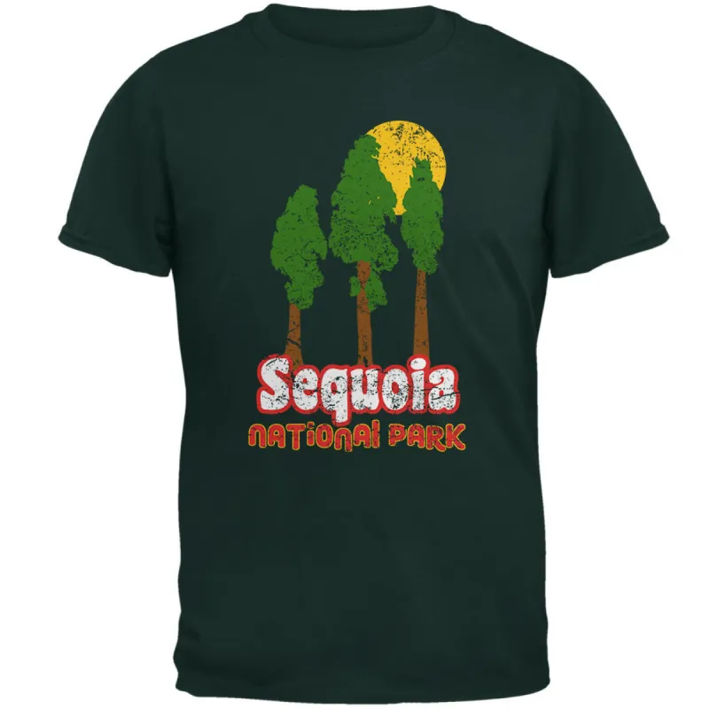 National Park Retro 70s Landscape Sequoia Mens T Shirt sold by Old Glory
