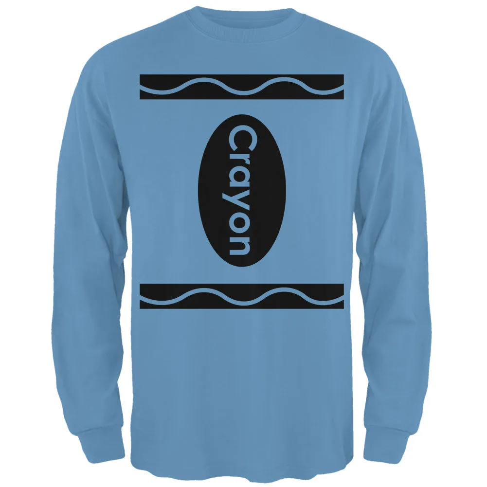 Halloween Crayon Costume Carolina Blue Adult Long Sleeve T-Shirt sold by Old Glory