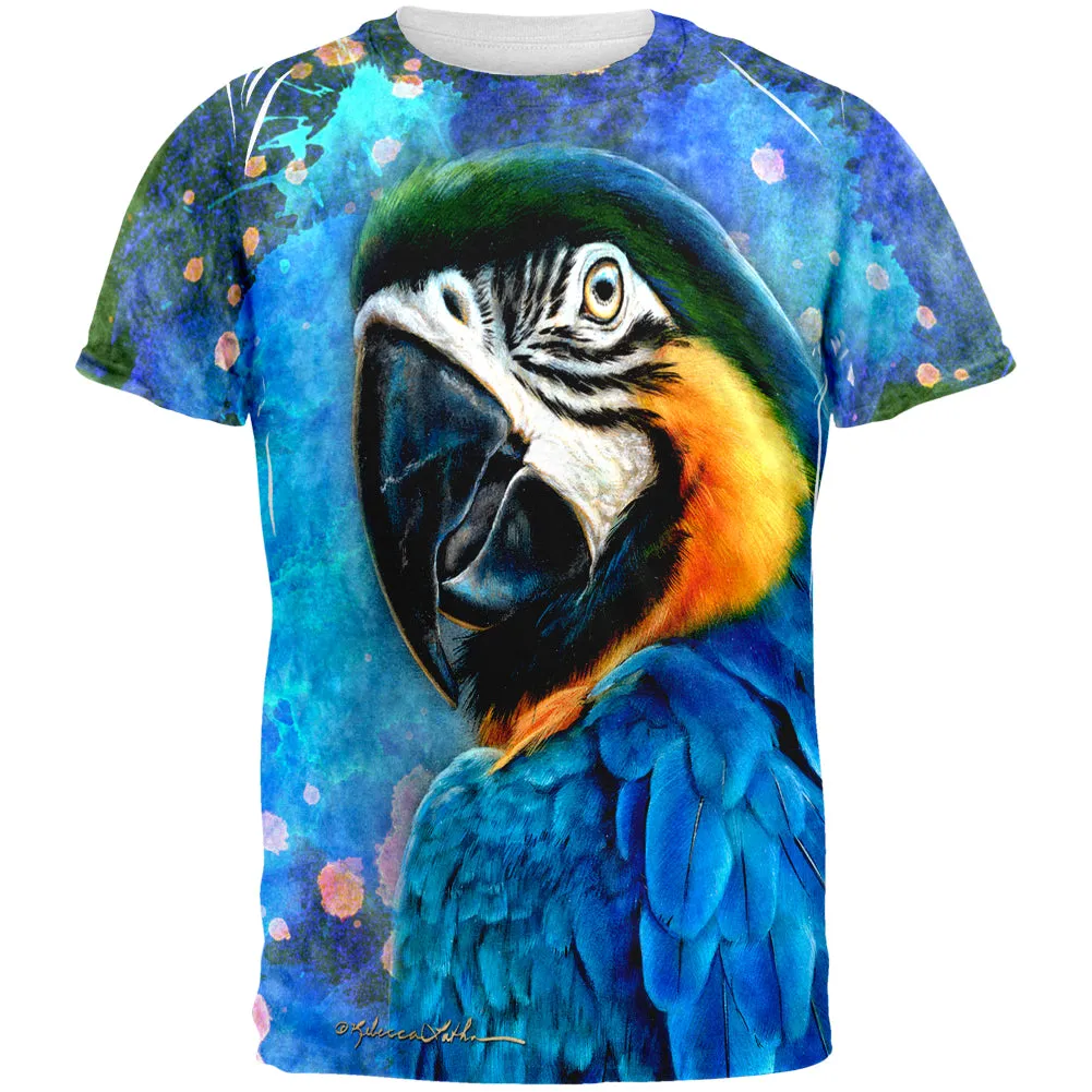 Exotic Blue Gold Macaw All Over Mens T Shirt sold by Old Glory
