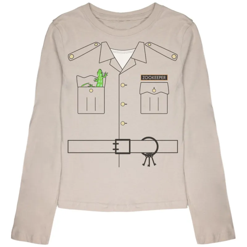 Halloween Zookeeper Costume Youth Girls Long Sleeve T Shirt sold by Old Glory