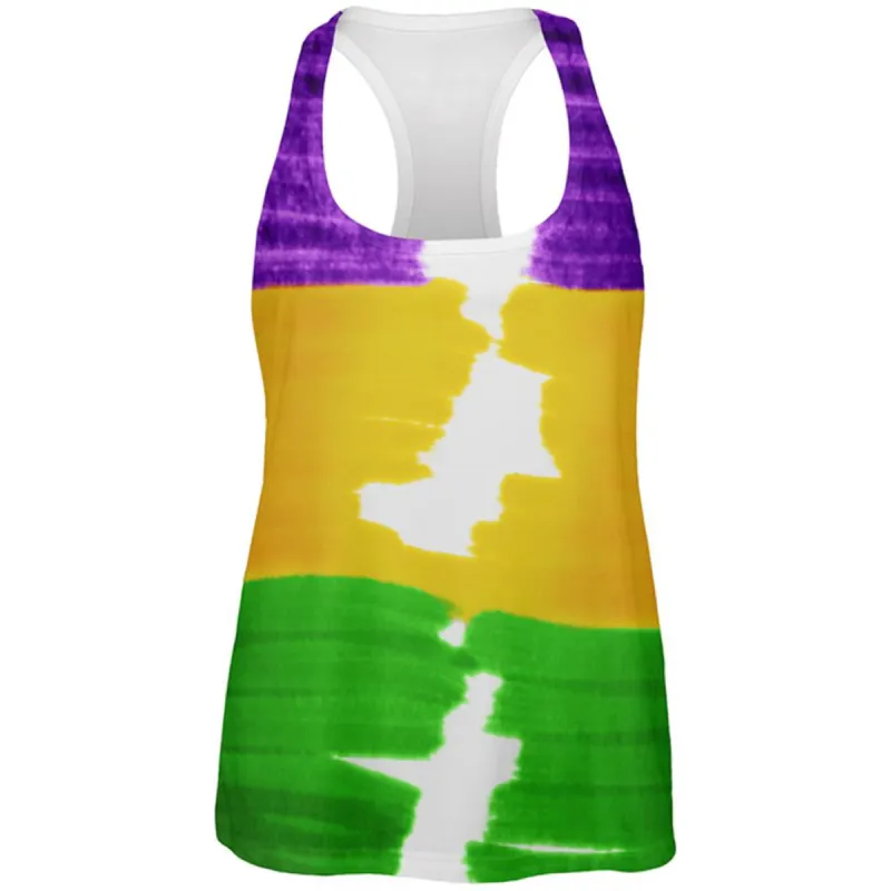 Mardi Gras Color Me Cajun All Over Womens Work Out Tank Top sold by Old Glory