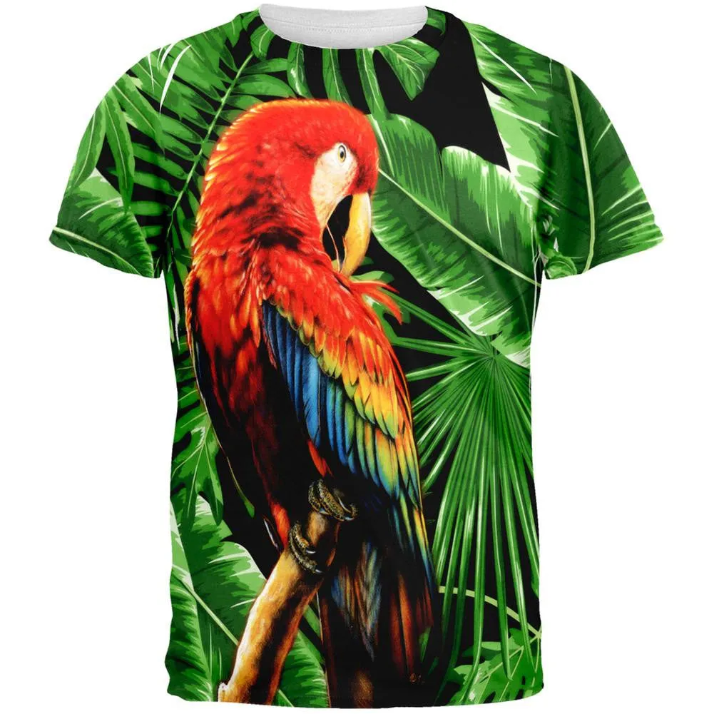 Tropical Parrot All Over Adult T-Shirt sold by Old Glory