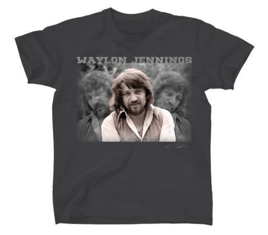 Waylon Jennings - Portrait Mens T Shirt sold by Old Glory