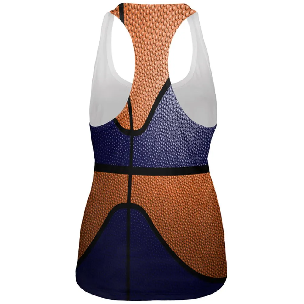 Championship Basketball Navy & Orange All Over Womens Work Out Tank Top sold by Old Glory product image thumbnail 2