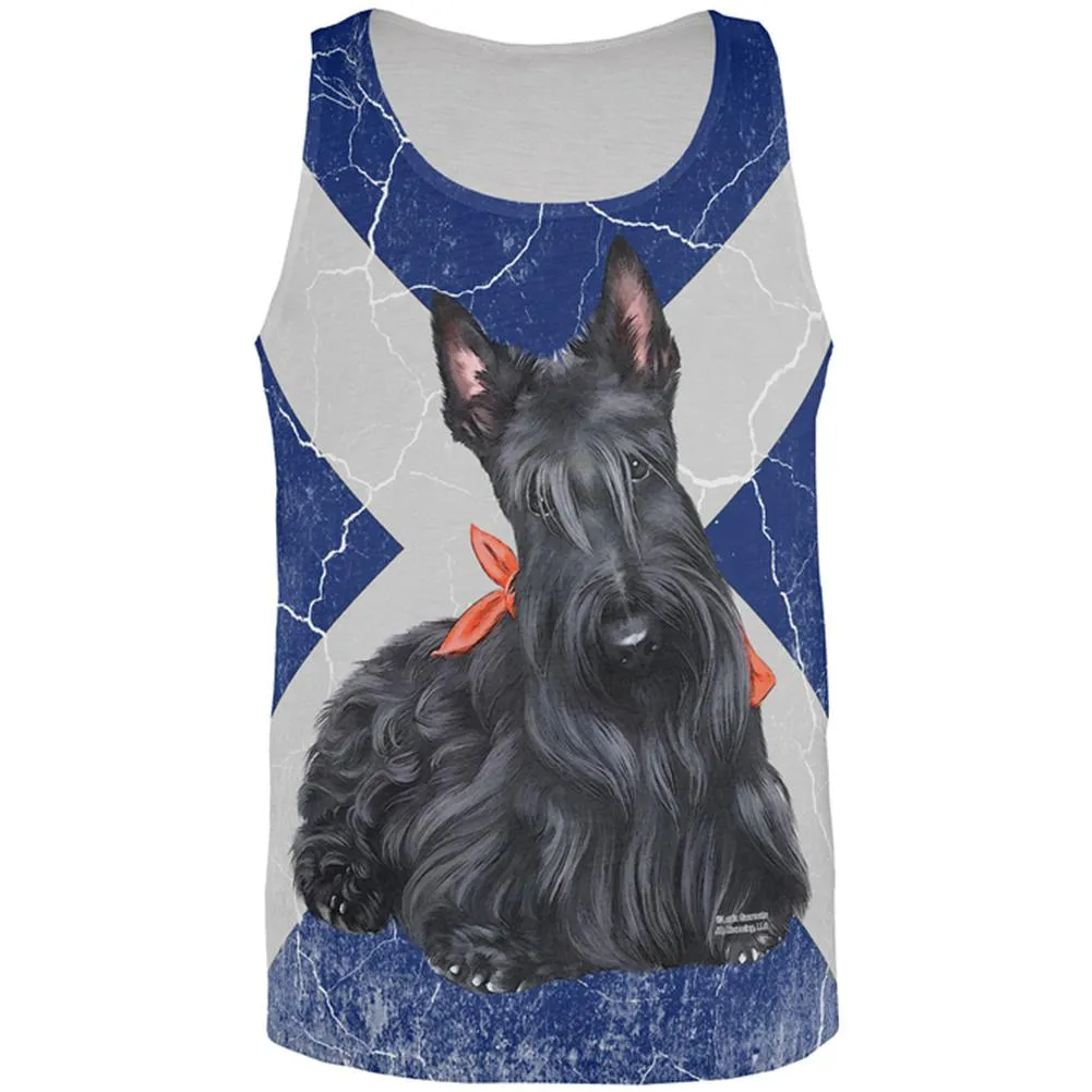 Scottish Terrier Live Forever All Over Adult Tank Top sold by Old Glory