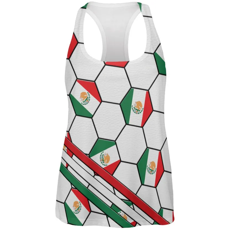 World Cup Mexico Soccer Ball All Over Womens Work Out Tank Top sold by Old Glory