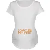I Can't See My Feet White Womens Soft Maternity T-Shirt sold by Old Glory