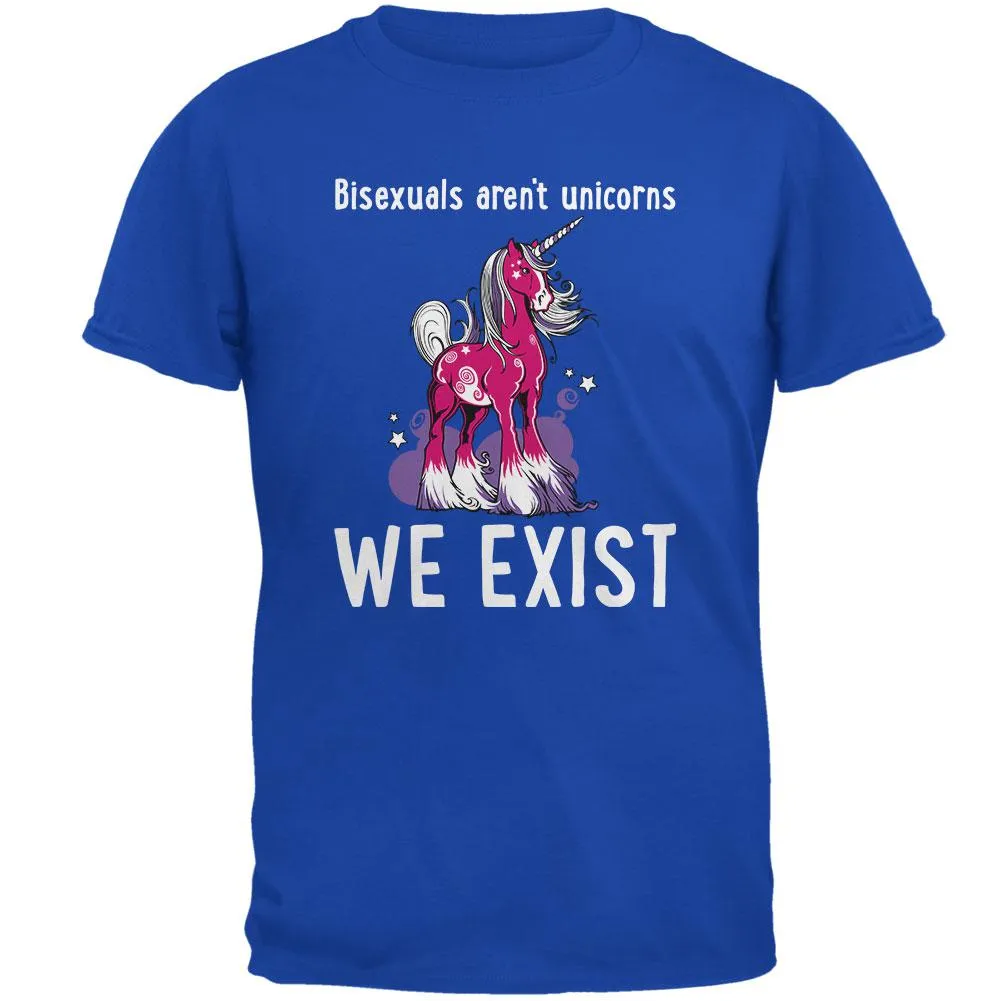 LGBTQ Bisexuals Exist Not Unicorns Mens Soft T Shirt sold by Old Glory