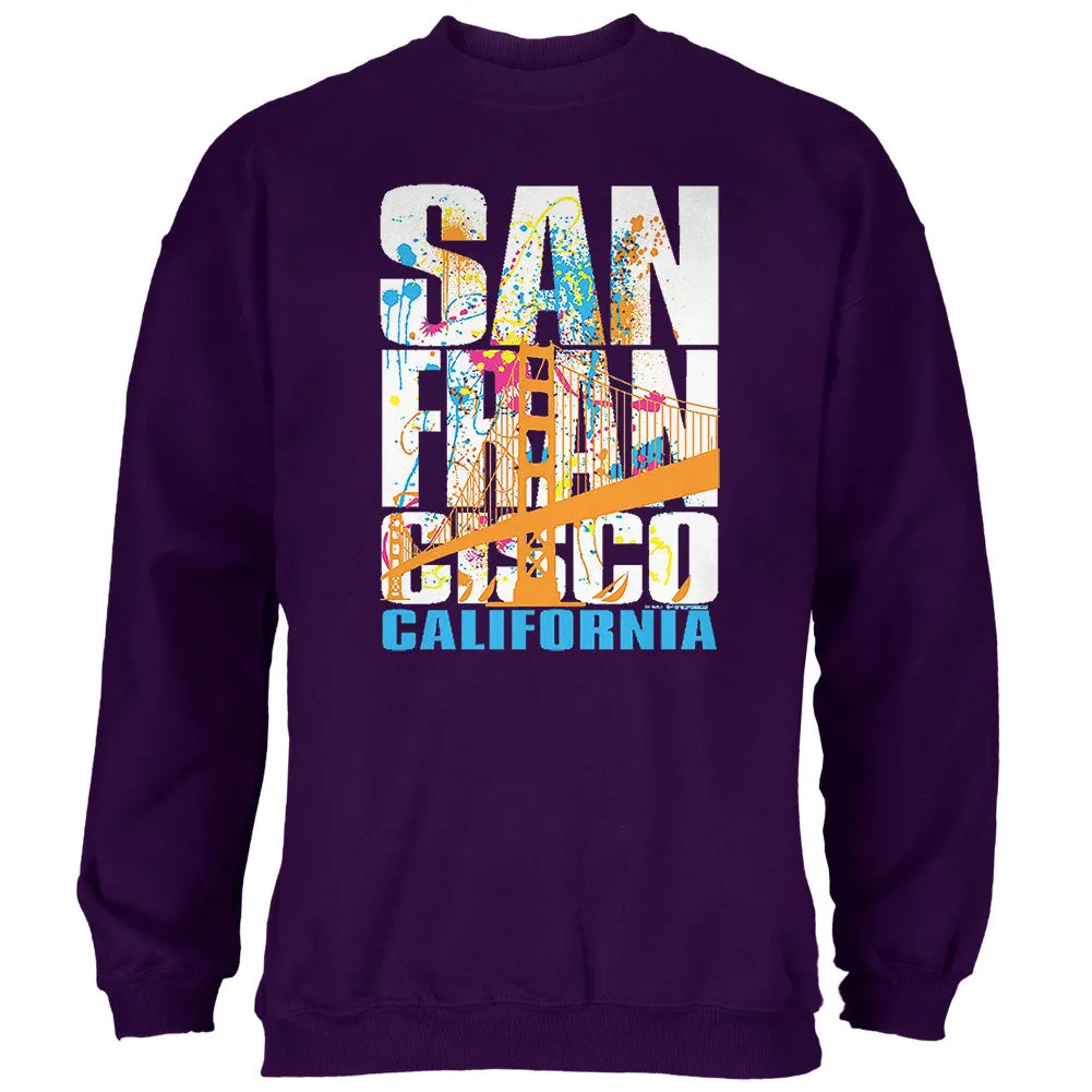 White Splash San Francisco California Mens Sweatshirt sold by Old Glory