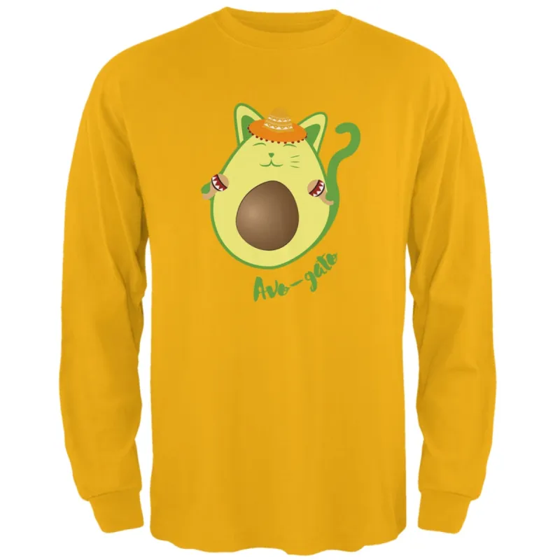 Cinco de Mayo Avogado Avocato Avocado Cat Spanish Mens Long Sleeve T Shirt sold by Old Glory