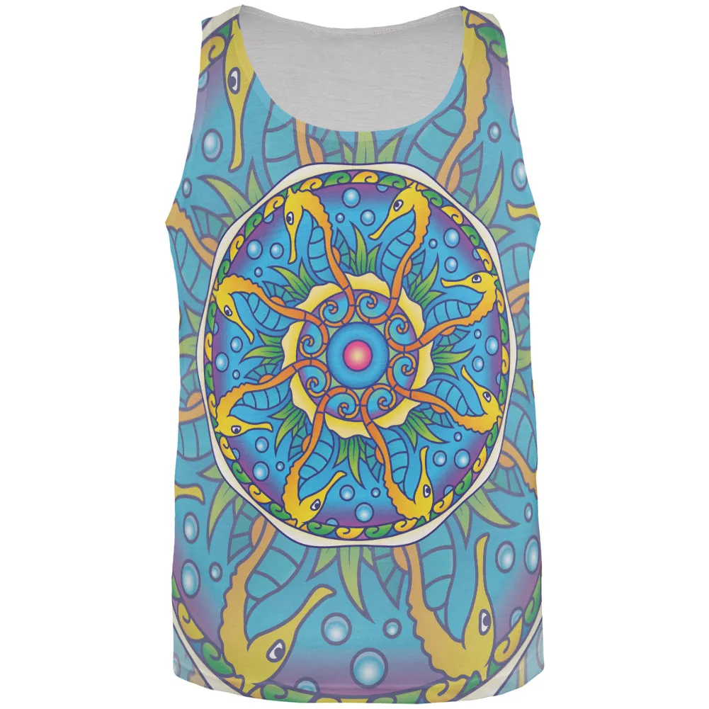 Mandala Trippy Stained Glass Seahorse All Over Mens Tank Top sold by Old Glory product image thumbnail 2