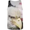 4th of July American Bald Eagle Eye Flag All Over Mens Tank Top sold by Old Glory