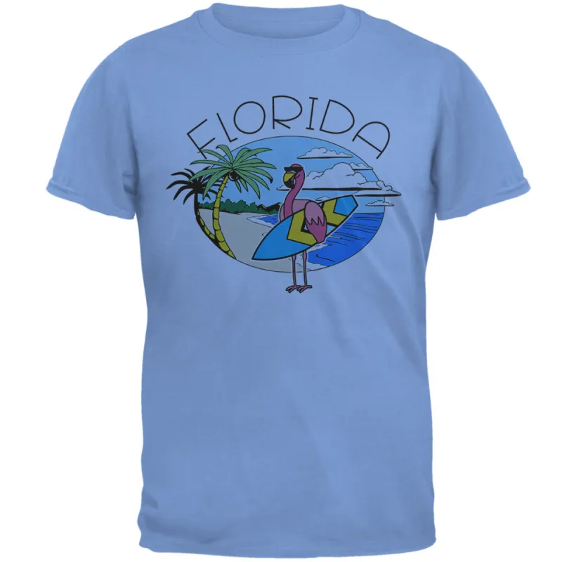 Florida Flamingo Summer Beach Mens T Shirt sold by Old Glory