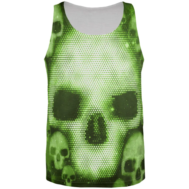 Halloween Cyber Space Alien Skull All Over Mens Tank Top sold by Old Glory