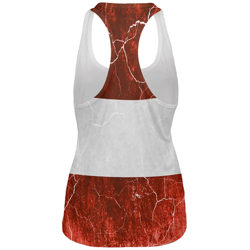 Austrian Flag Distressed Grunge All Over Womens Work Out Tank Top sold by Old Glory product image thumbnail 2