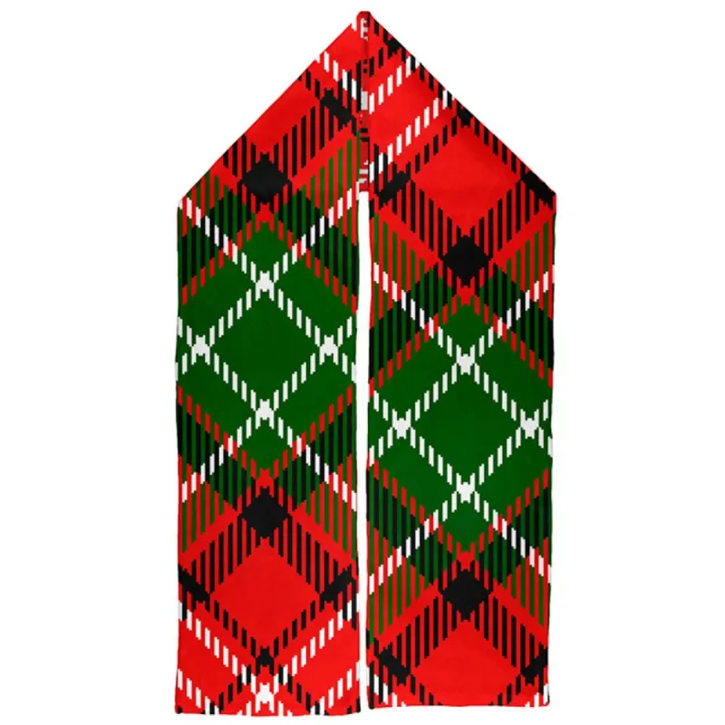 Christmas Red and Green Plaid Warm Fleece Scarf sold by Old Glory