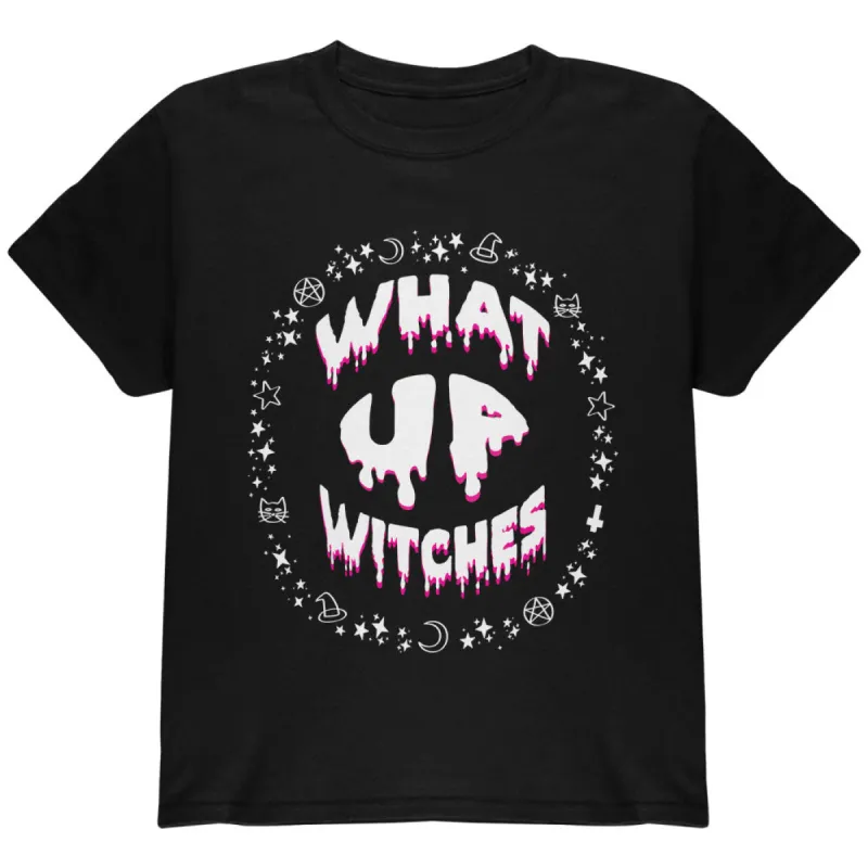 Halloween What Up Witches Witchy Elements Youth T Shirt sold by Old Glory