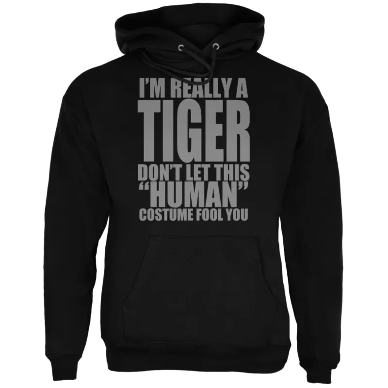 Halloween Human Tiger Costume Mens Hoodie sold by Old Glory