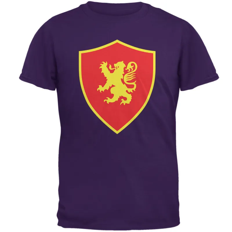 Halloween Knight Shield Costume Rampant Lion Mens T Shirt sold by Old Glory