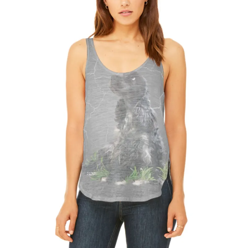 English Cocker Spaniel Live Forever Juniors Flowy Side Slit Tank Top sold by Old Glory