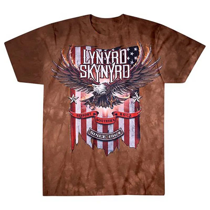 Lynyrd Skynyrd - Support Southern Rock Tie Dye Mens T Shirt sold by Old Glory