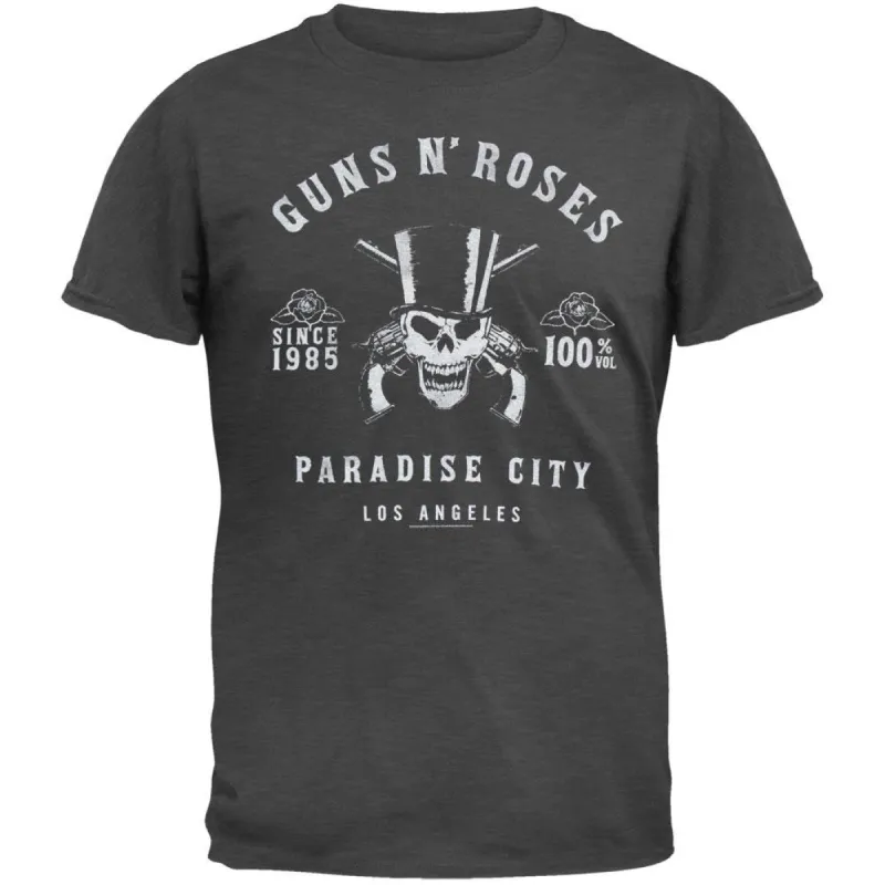 Guns N Roses - Skeleton L.A. Label Tri-Blend Soft Adult T-Shirt sold by Old Glory