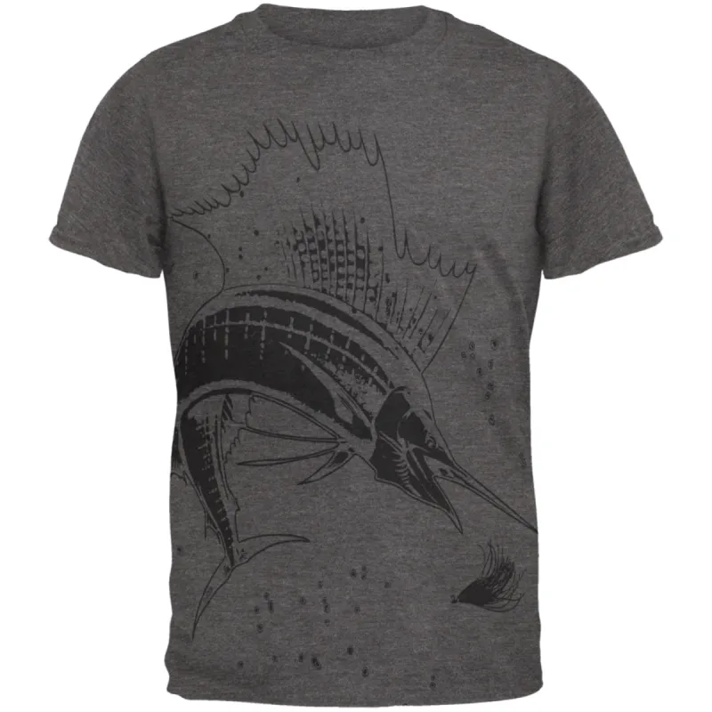 Sailfish Deep Sea Predator Mens Soft T Shirt sold by Old Glory