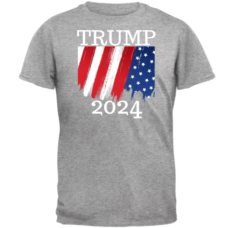 Election 2024 Trump 2024 Paint Stroke American Flag Mens T Shirt sold by Old Glory