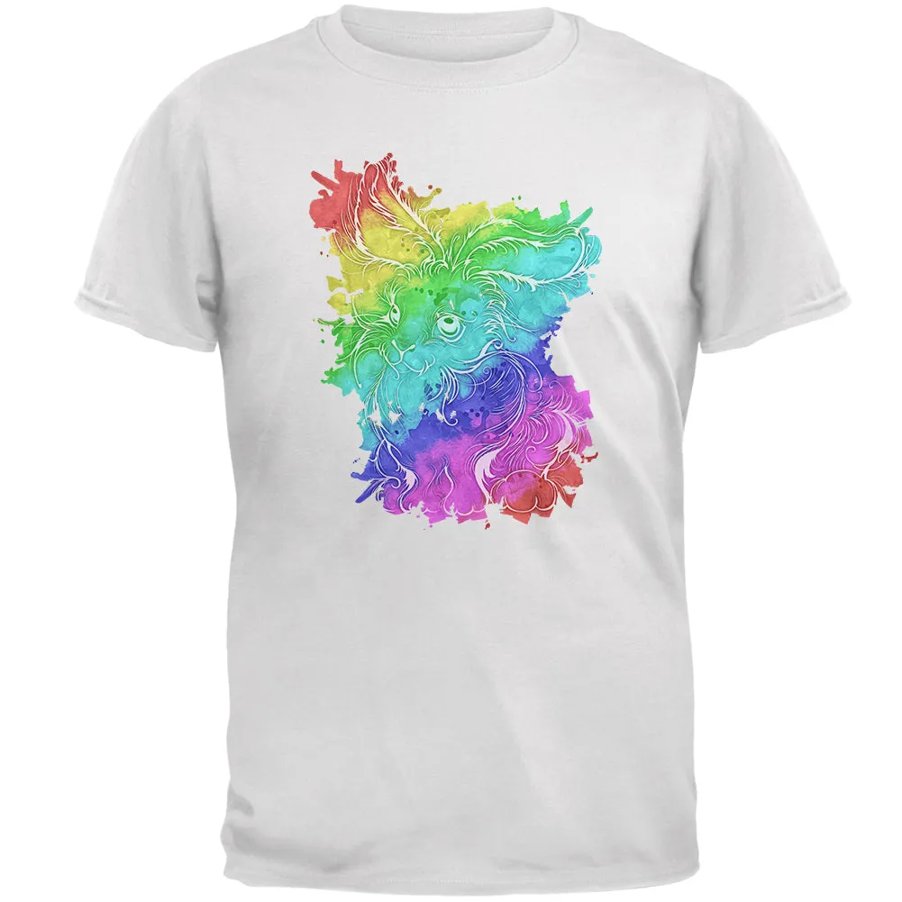 Rainbow Watercolor Easter Bunny Mens T Shirt sold by Old Glory