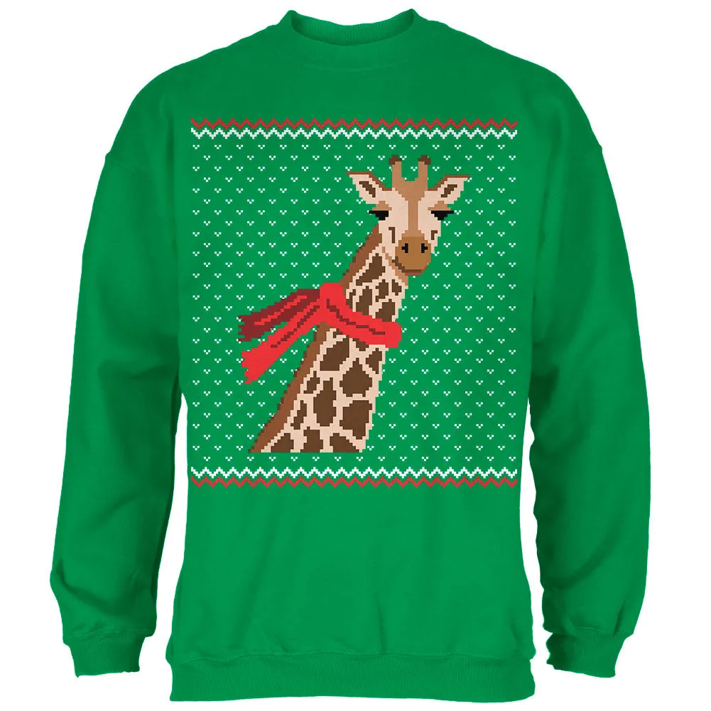 Big Giraffe Scarf Ugly Christmas Sweater Mens Sweatshirt sold by Old Glory