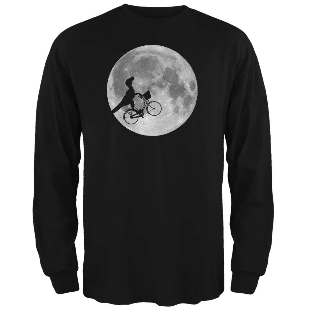 Across The Moon Dino Bike Black Adult Long Sleeve T-Shirt sold by Old Glory