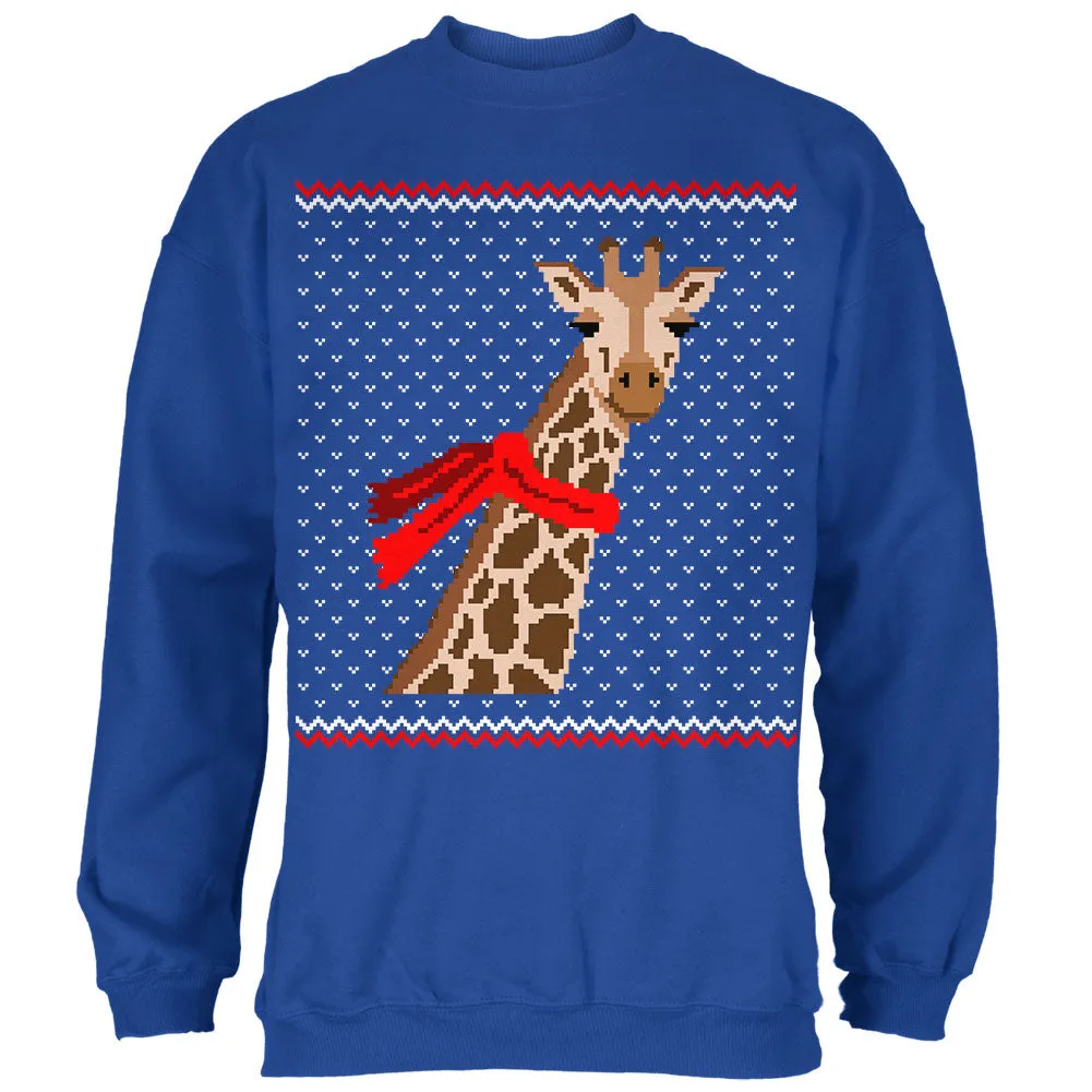 Big Giraffe Scarf Ugly Christmas Sweater Mens Sweatshirt sold by Old Glory product image thumbnail 2