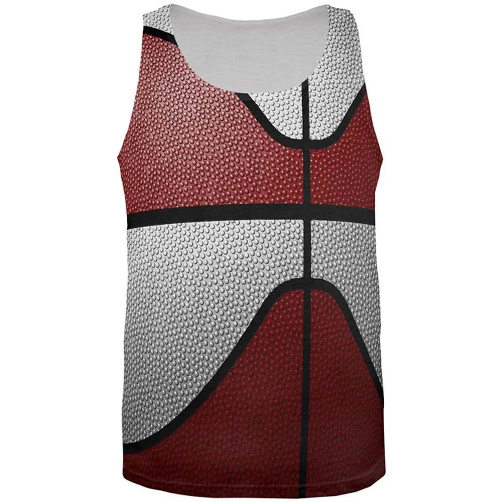 Championship Basketball Maroon & White All Over Mens Tank Top sold by Old Glory
