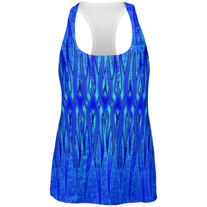 The Eternal Blue Flame All Over Womens Work Out Tank Top sold by Old Glory
